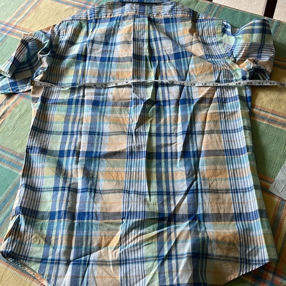 Brooks Brothers Mens button down shirt plaid checkered blue size S short sleeves - Picture 13 of 14